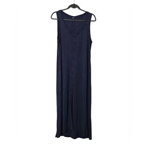 Daily Practice Anthro Sleeveless Jersey Navy Tank Dress